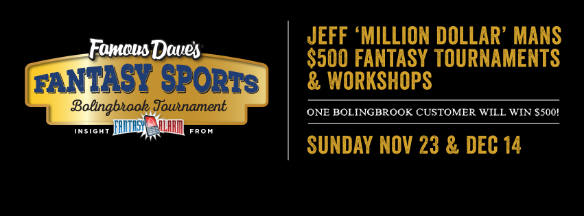 Famous Dave's Fantasy Football Workshop Nov 23rd