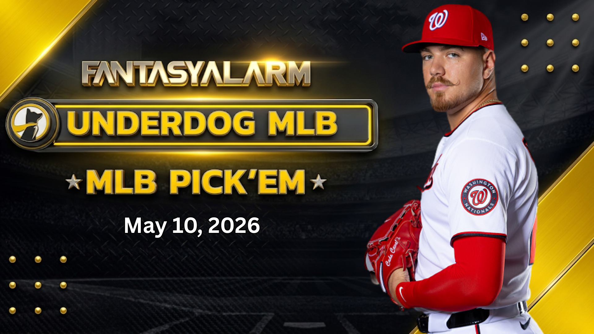 Cade Cavalli Underdog MLB Picks Today, 5/10: Baseball Projections + More