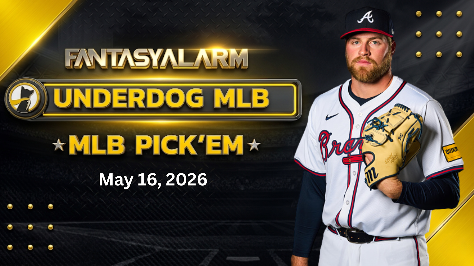 Bryce Elder Underdog MLB Picks Today, 5/16: Baseball Projections + More