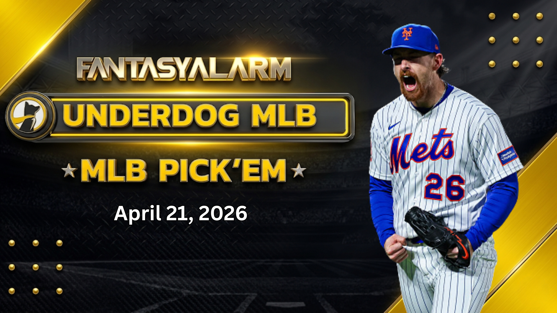 Nolan McLean Underdog MLB Picks Today, 4/21: Baseball Projections + More