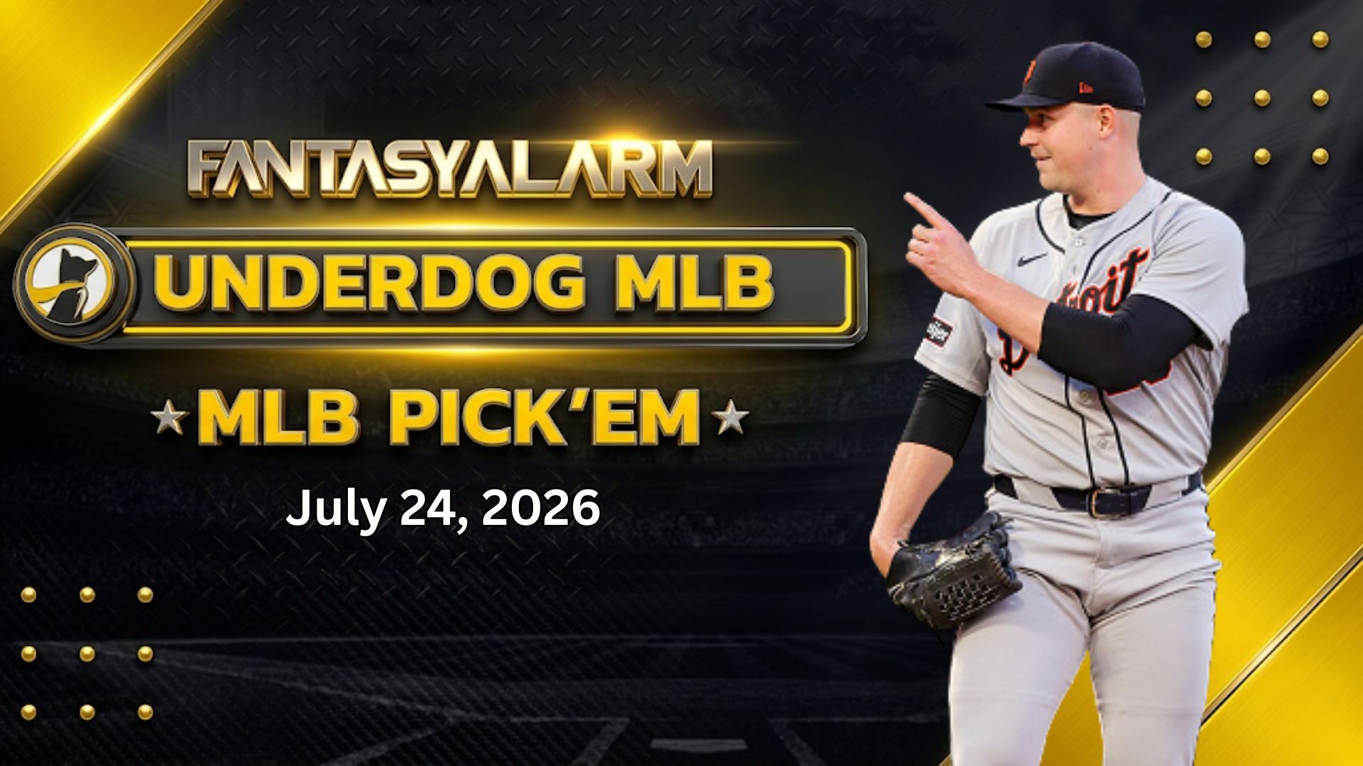Tarik Skubal Underdog MLB Picks Today, 7/24: Baseball Projections + More