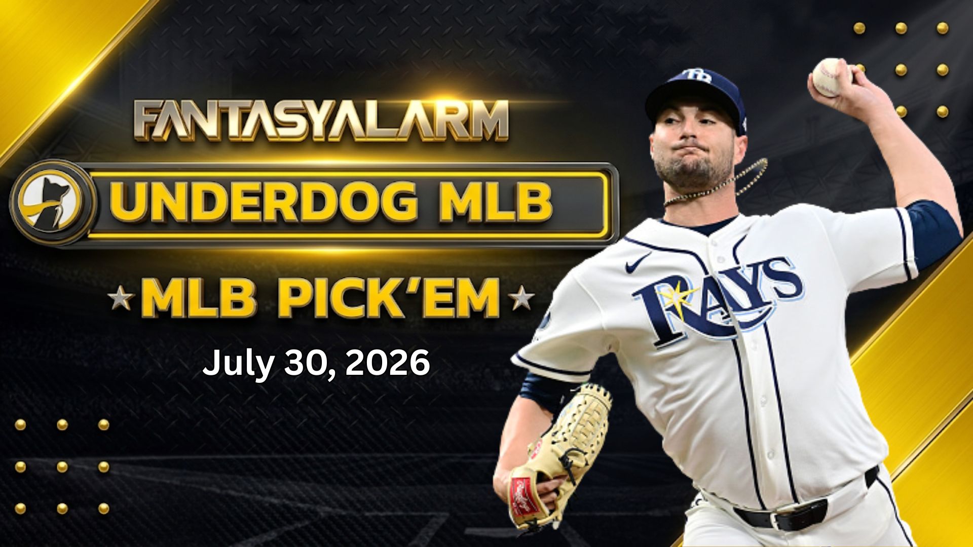 Shane McClanahan Underdog MLB Picks Today, 7/30: Baseball Projections + More