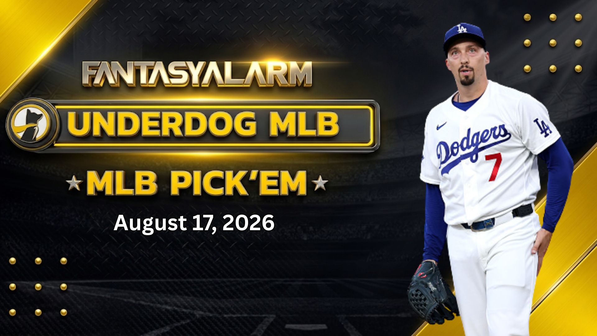 Blake Snell Underdog MLB Picks Today, 8/17: Baseball Projections + More