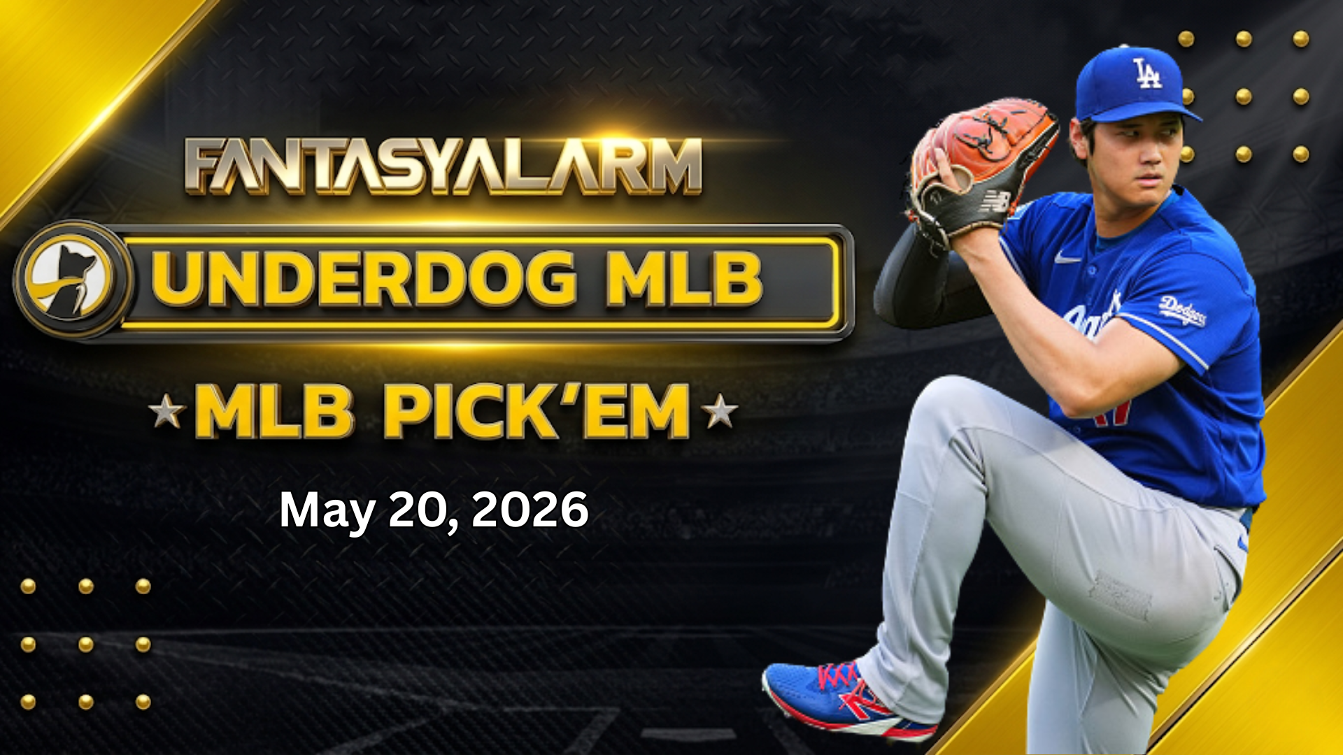 Shohei Ohtani Underdog MLB Picks Today, 5/20: Baseball Projections + More