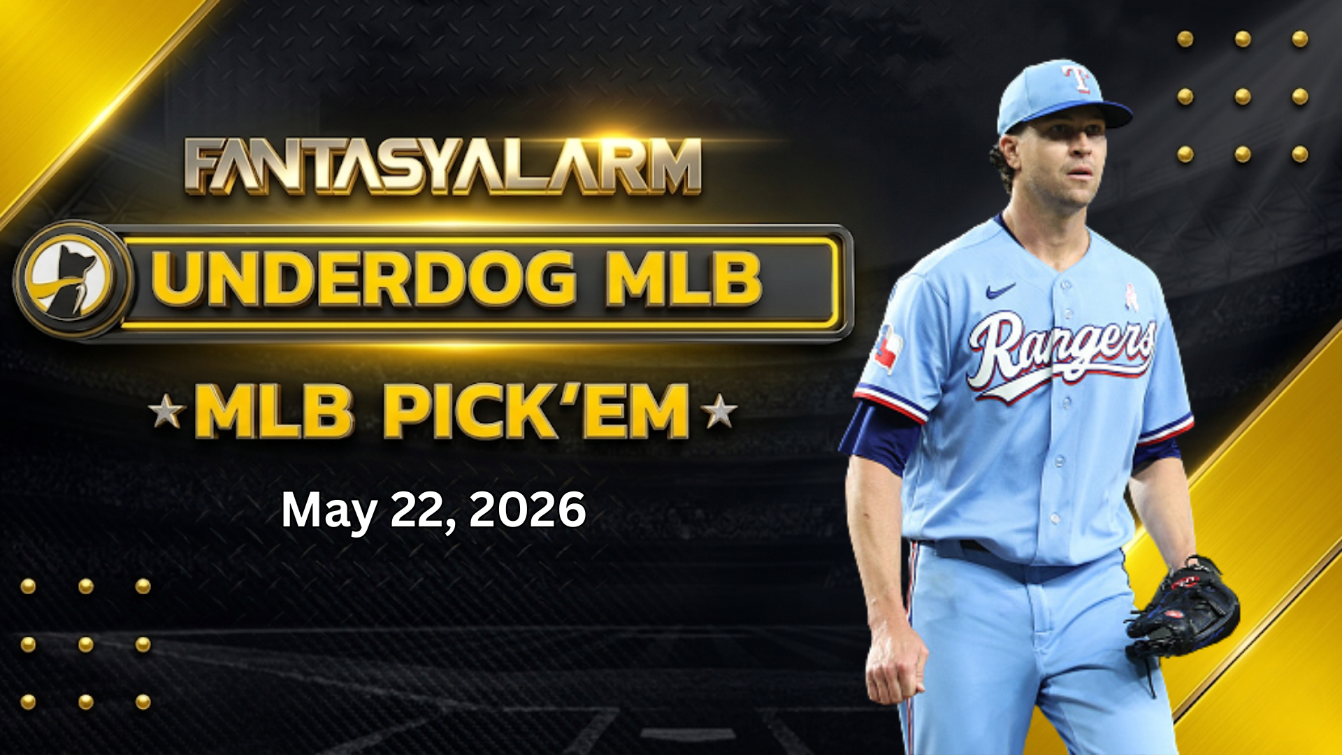 Jacob deGrom Underdog MLB Picks Today, 5/22: Baseball Projections + More