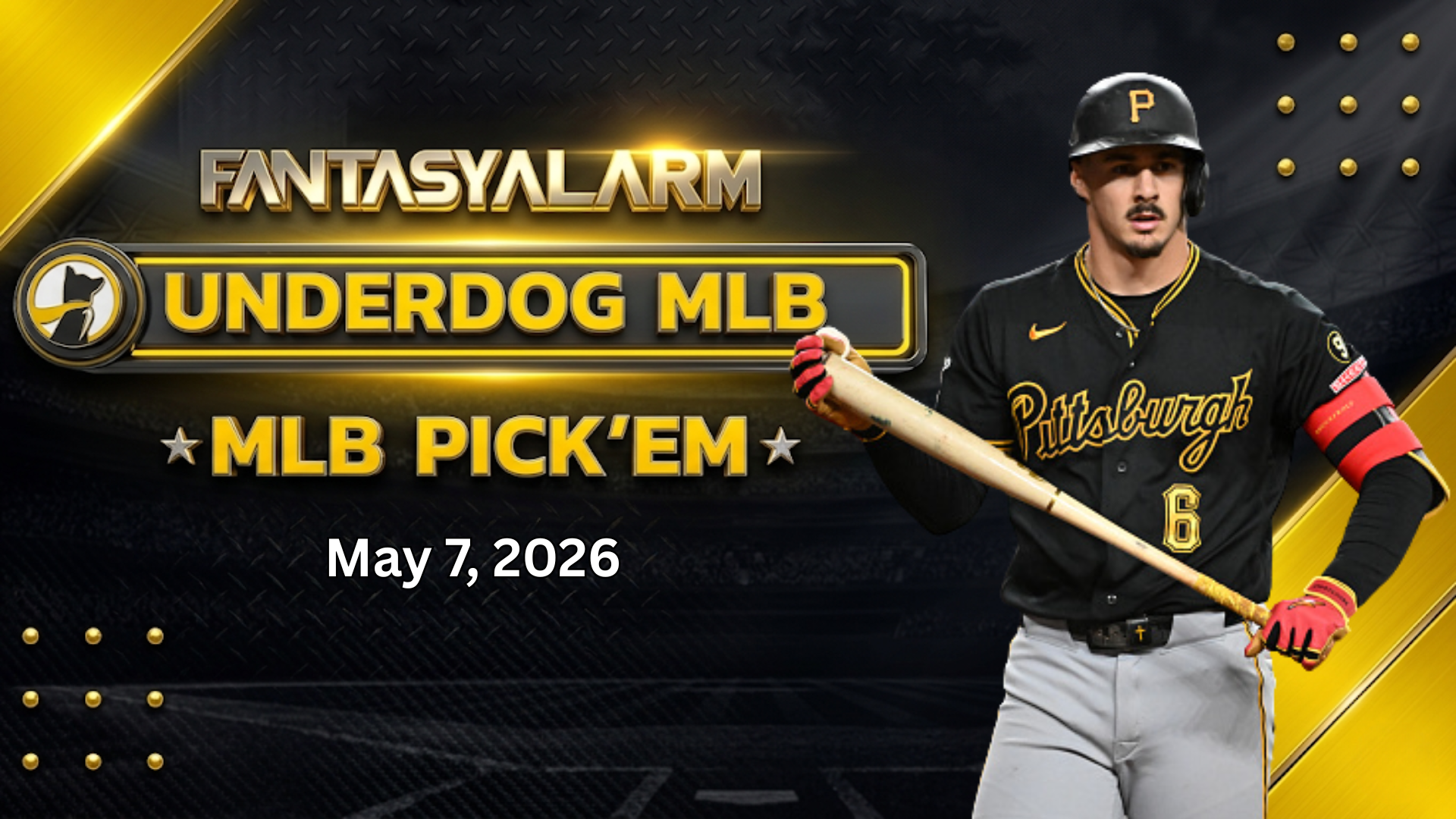 Konnor Griffin Underdog MLB Picks Today, 5/7: Baseball Projections + More