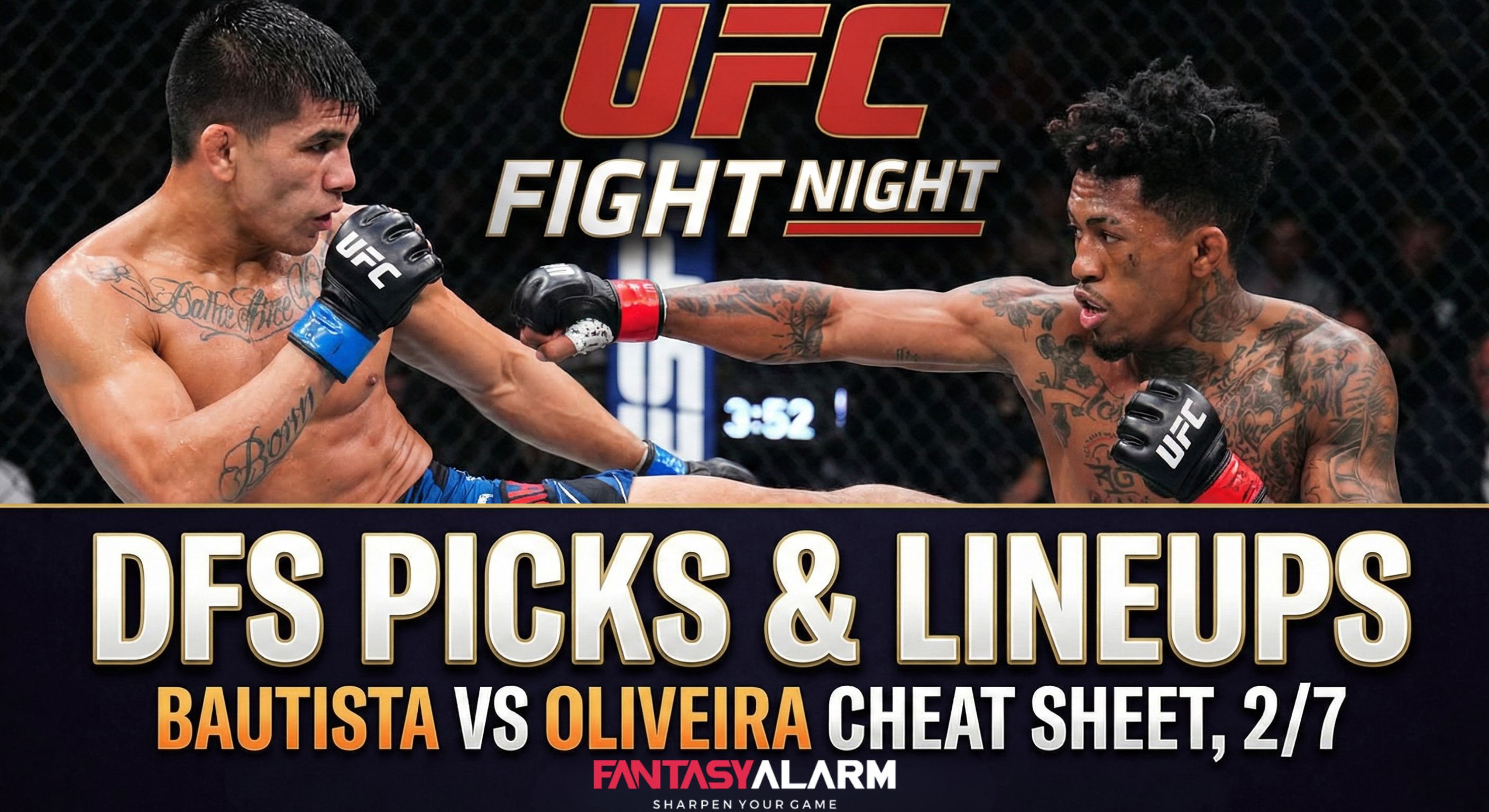 UFC Fight Night: Bautista vs Oliviera DFS Picks