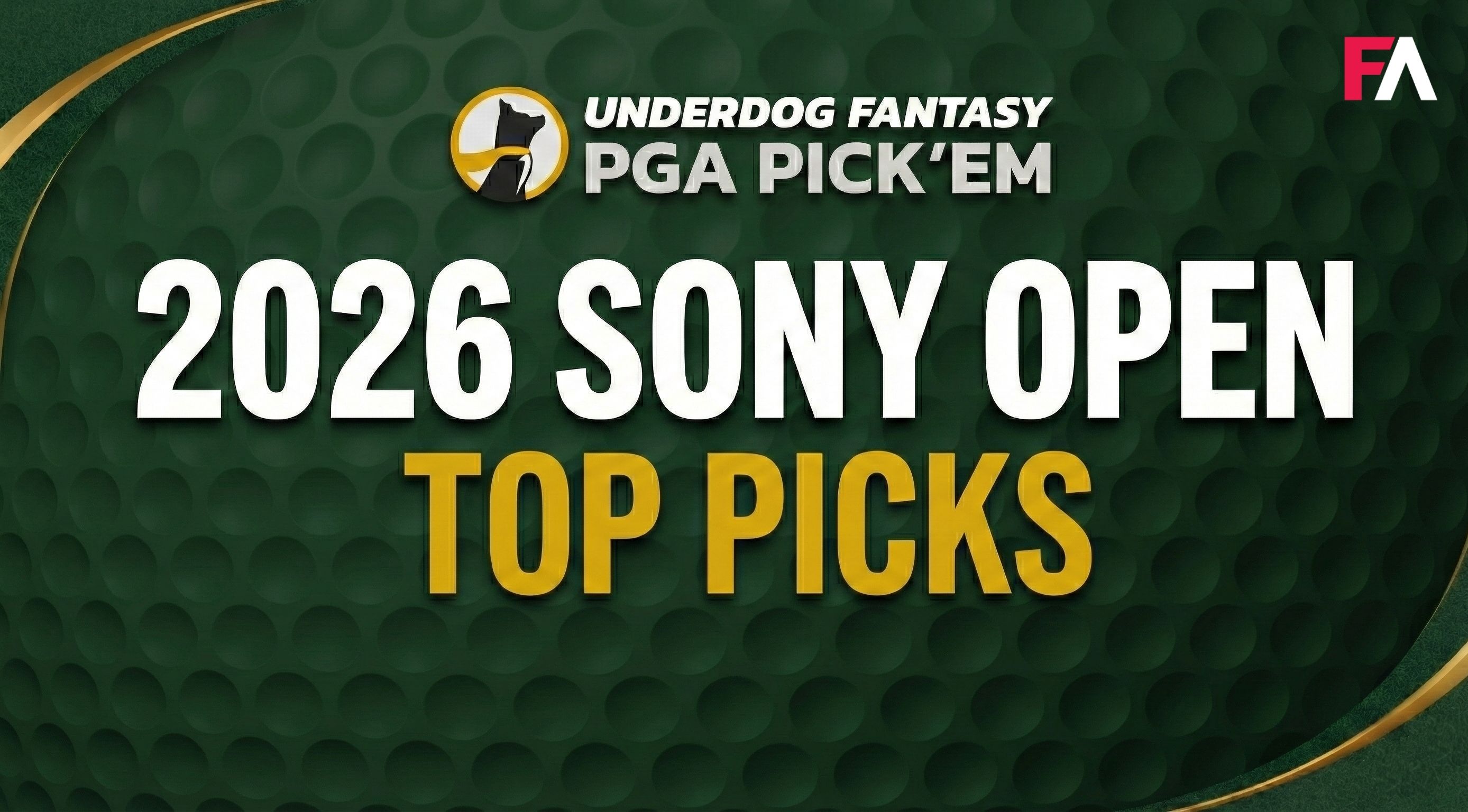 Underdog Fantasy Golf Picks