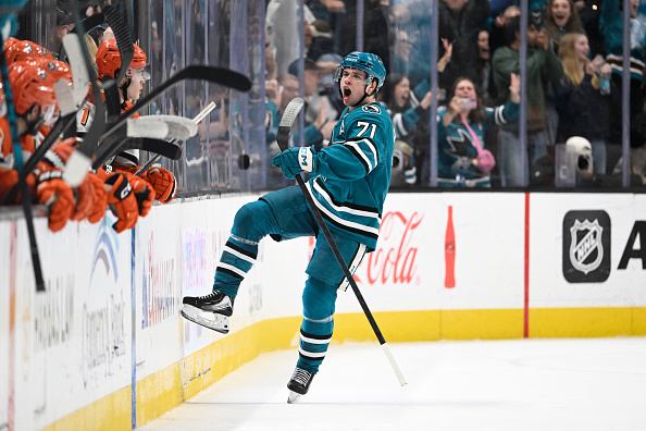 Macklin Celebrini of the San Jose Sharks