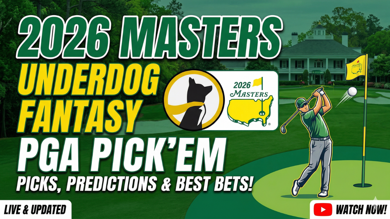 Underdog Fantasy Golf Picks: 2026 The Masters DFS Projections
