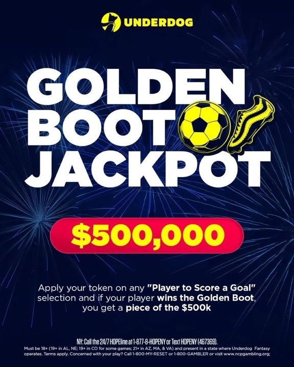 underdog golden boot contest $500,000